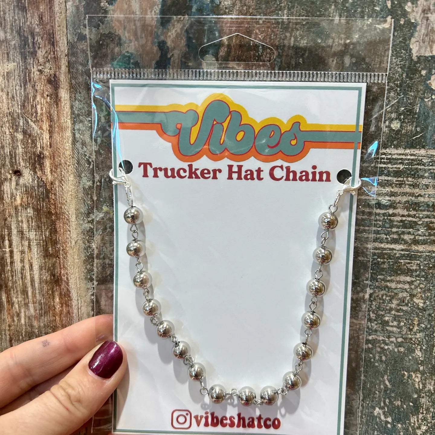 Silver Ball Chain Trucker Chain | Hat Chains | Hat Bar