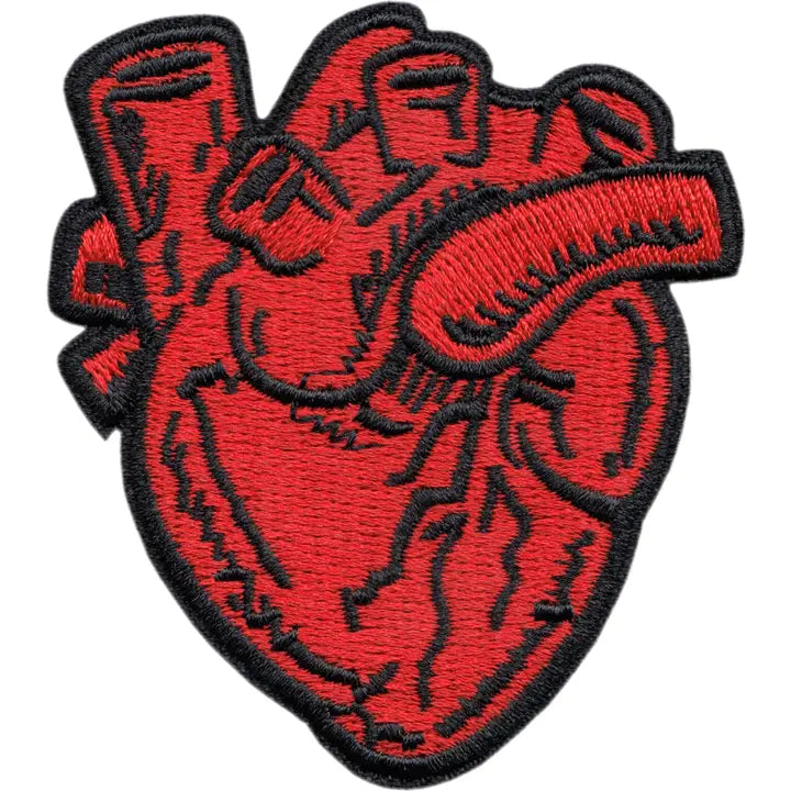 Patch - Red Anatomical Heart - Goth Punk Medical Vibes