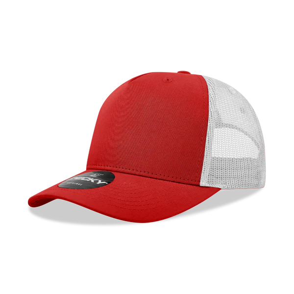 Red/White Classic 5 Panel Trucker Hat