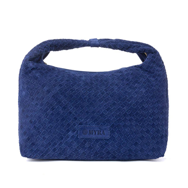 Myra Saddle Weave Genuine Suede Leather purse