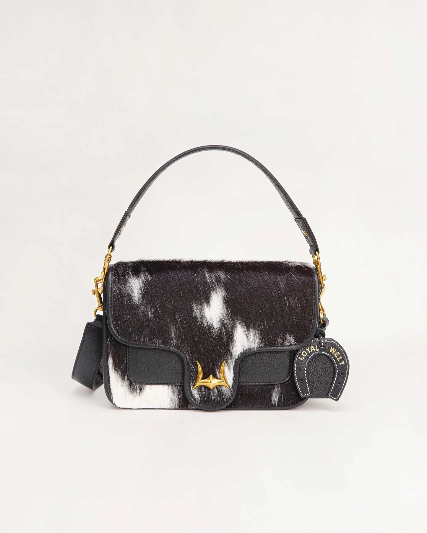 Shell Med purse black and white