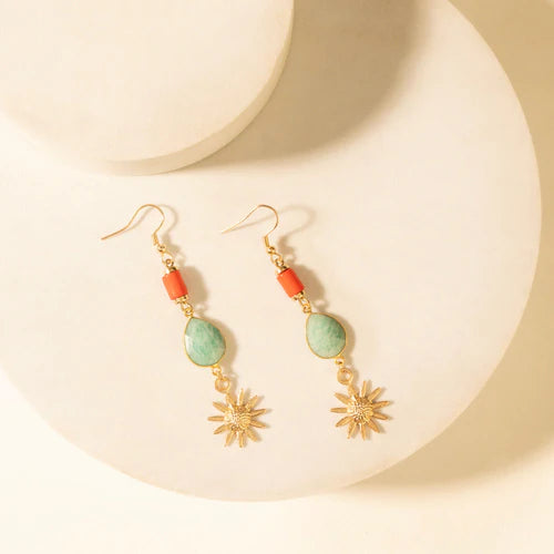 Dawnflare Drop Earrings in Deseret Turquoise