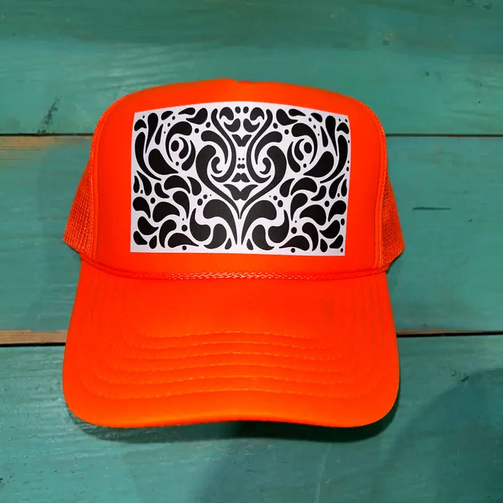 abstract black and White Trucker