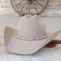 Rose Gold Rhinestone Bling Hat Band - The Kate - Willow Lane