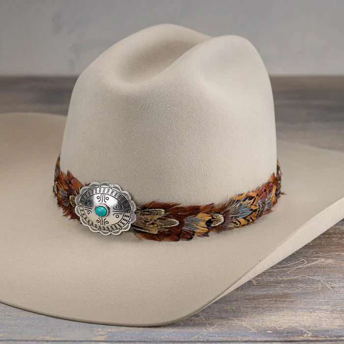 Western Feather Hat Band - Telluride - Willow Lane