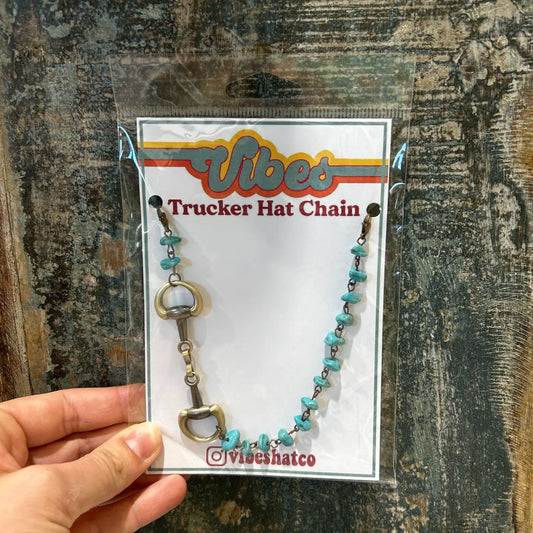 Turquoise Snaffle Bit Trucker Chain | Western | Rodeo |