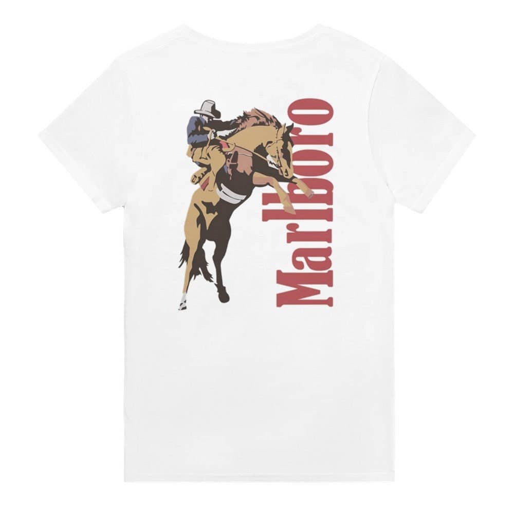 Retro Marlboro Cowboy Shirt - Vintage Western Graphic Tee