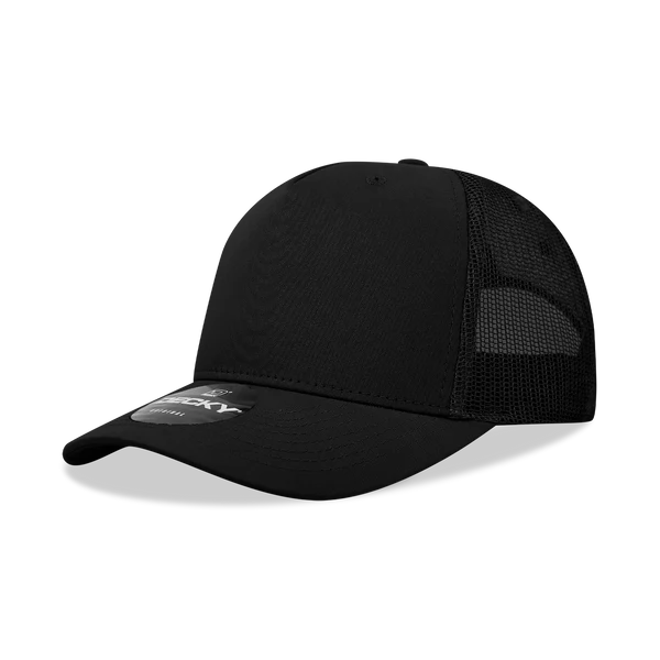 Black 5 Panel Classic Trucker Hat
