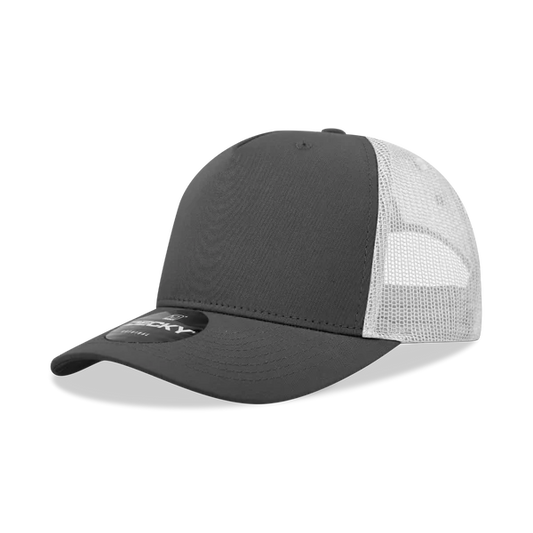 Charcoal/White Classic, 5 Panel Retro Trucker Hat