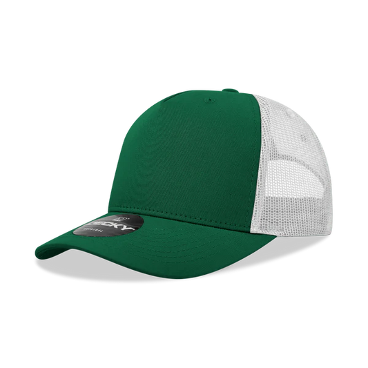 Forest/White Classic 5 Panel Trucker Hat
