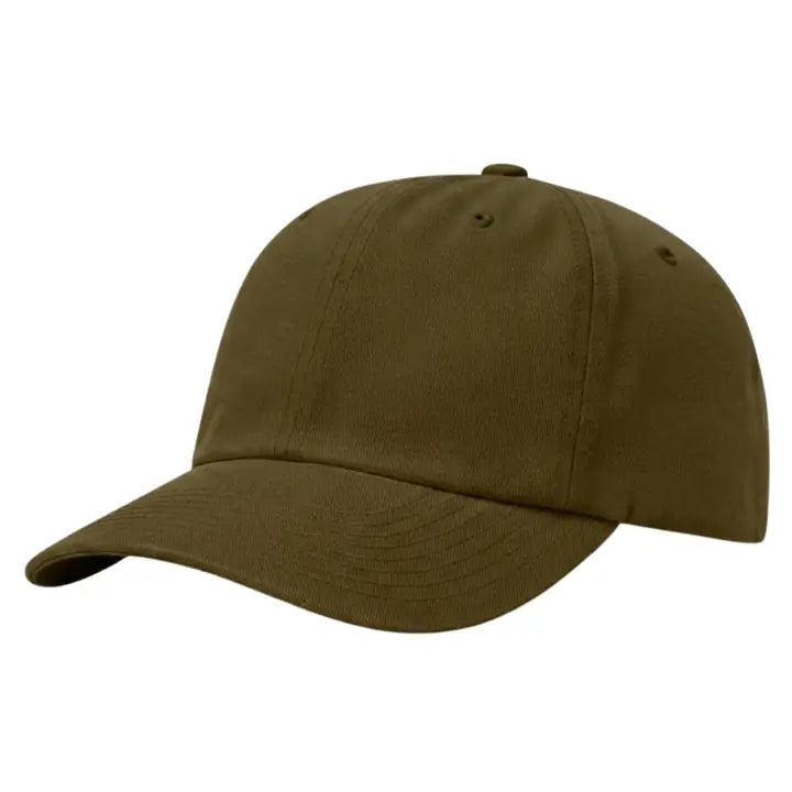 Army Green Premium Cotton Baseball Hat, Dad Hat