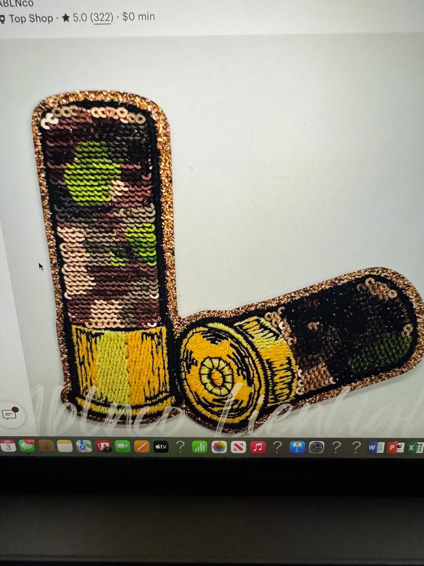 Shotgun Shells Hunting Sequins Patch - Small