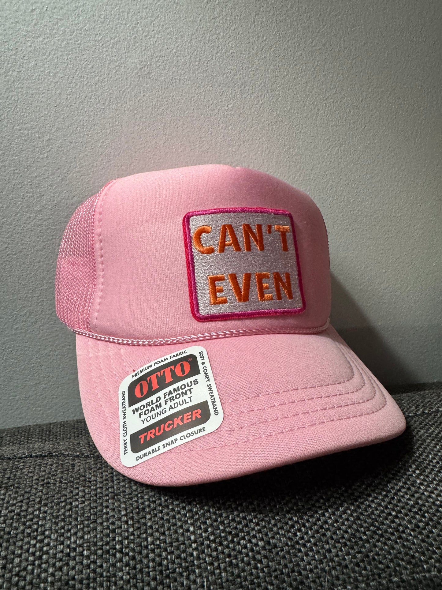 YOUTH  I Can't Even Pink Foam Trucker Hat