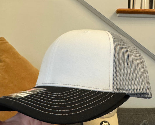White/Aluminum/Black Truck Hat