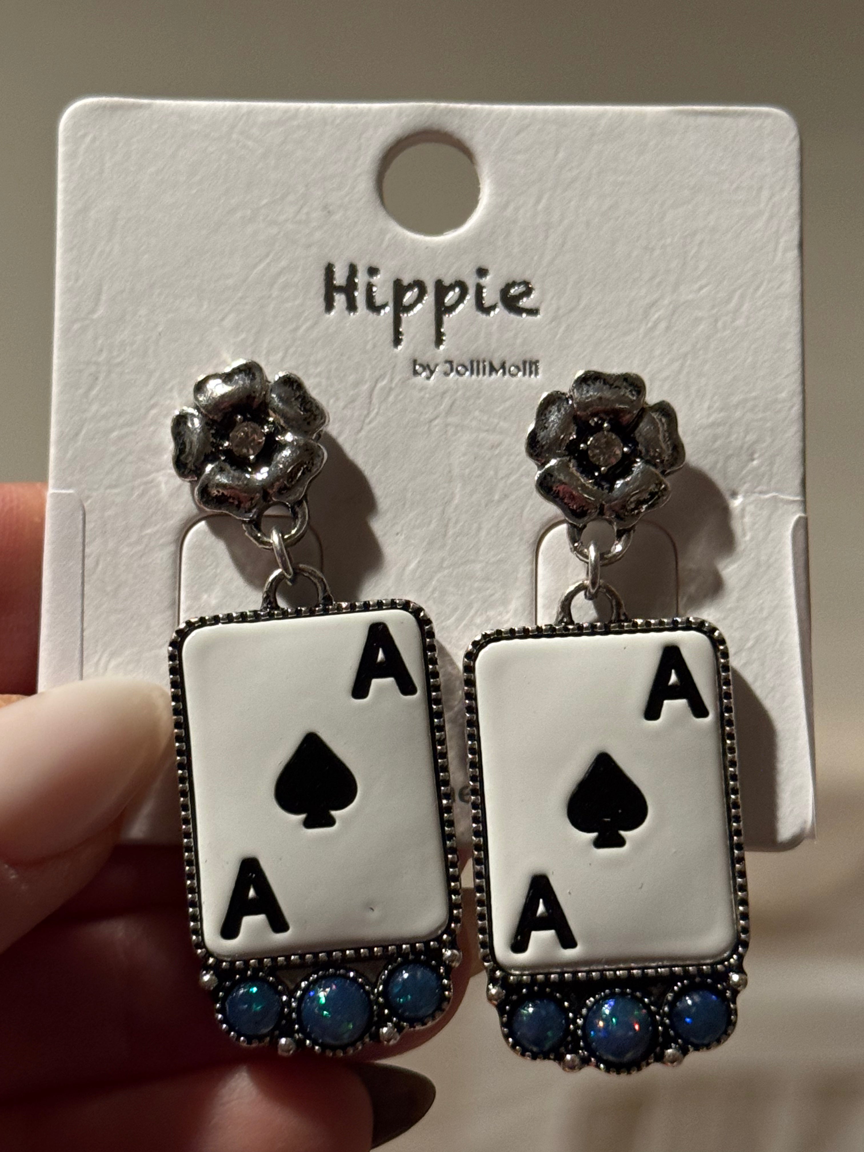 ACE of Spades Stone Stud Earring
