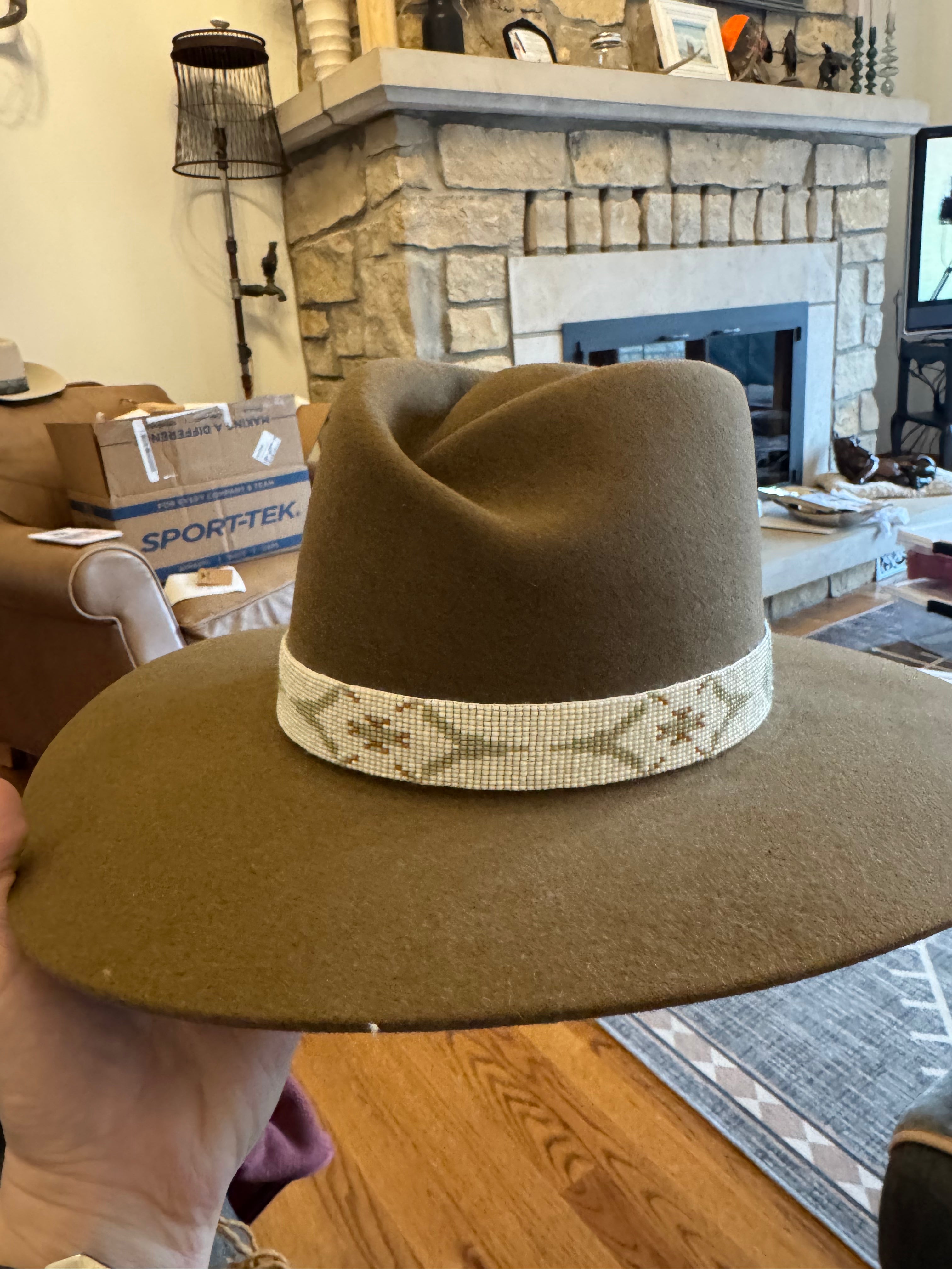 100% Rabbit Dress Weight Light Brown Fedora Cowboy Hat