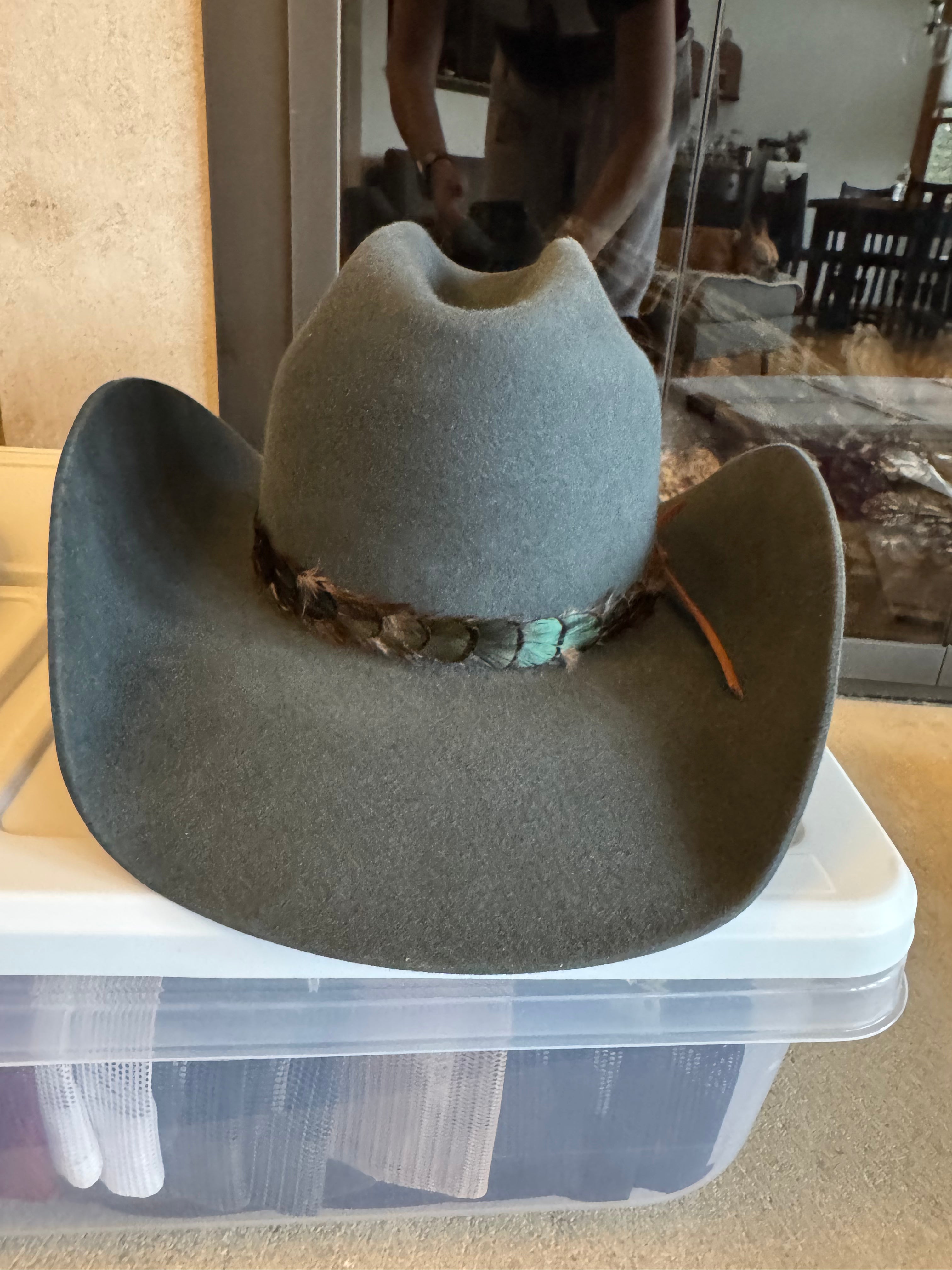 100% Weren't Weight Bule/Grey Cowboy Hat
