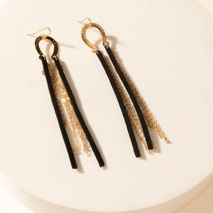 Moonshine Dangle Earring in Brass Glow