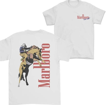 Retro Marlboro Cowboy Shirt - Vintage Western Graphic Tee