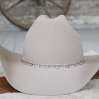 Paperclip Chain Hat Band with Rhinestones - The Lana - Willow Lane