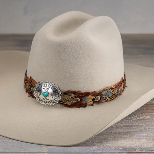 Western Feather Hat Band - Telluride - Willow Lane